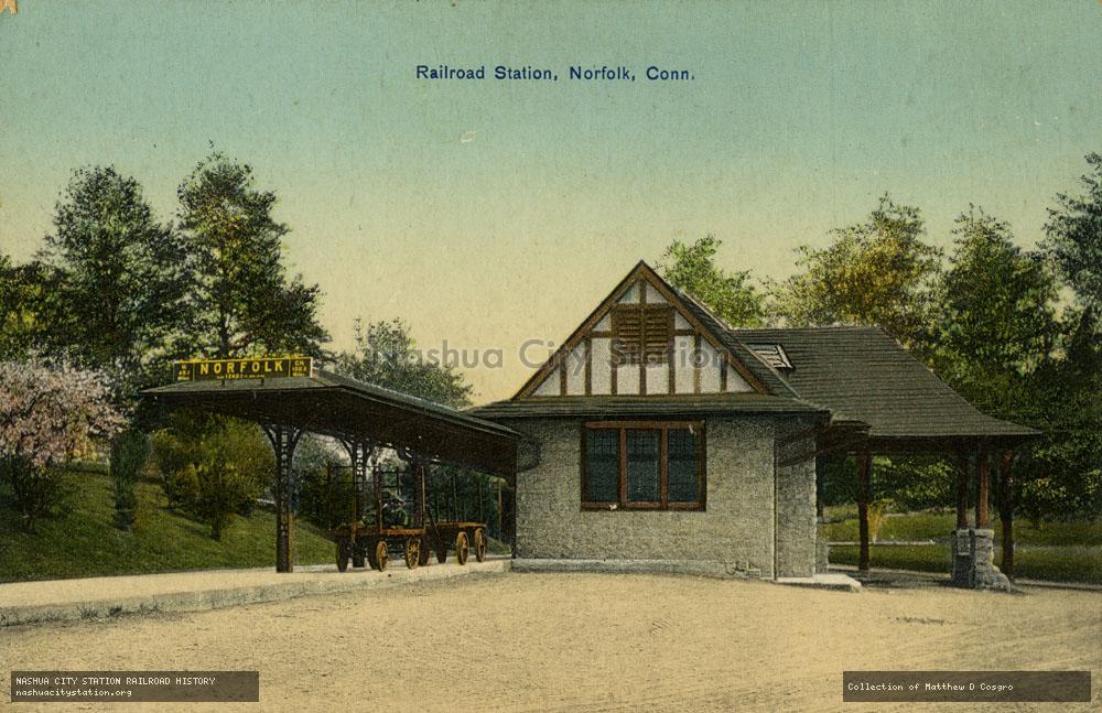 Postcard: Railroad Station, Norfolk, Connecticut
